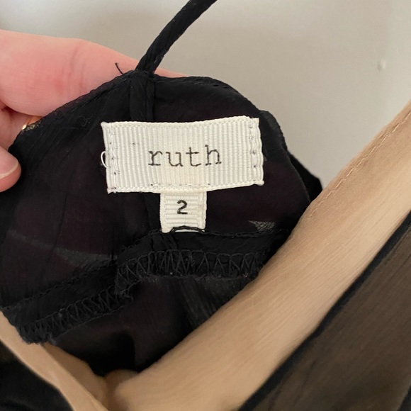 Ruth from Anthropologie black/tan silk camisole - Picture 6 of 7